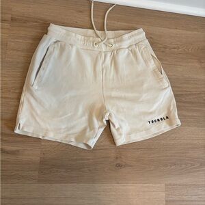 YoungLA Cream Athletic Drawstring Shorts